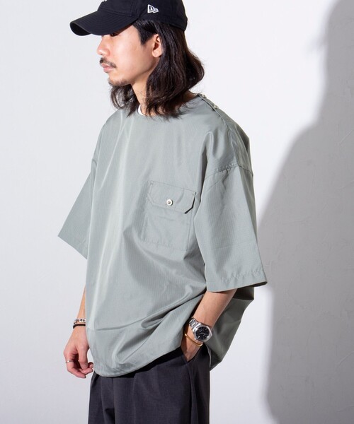 TAION(タイオン)の「【限定展開】【TAION/タイオン】ミリタリー Ripstop 半袖Tシャツ(Tシャツ/カットソー・メンズ・ブラウン/ネイビー/ブラック/セージグリーン・M/L/XL)」の13枚目の写真
