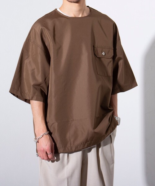 TAION(タイオン)の「【限定展開】【TAION/タイオン】ミリタリー Ripstop 半袖Tシャツ(Tシャツ/カットソー・メンズ・ブラウン/ネイビー/ブラック/セージグリーン・M/L/XL)」の18枚目の写真