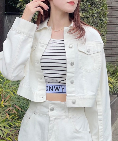 one way（ワンウェイ）の「ONWYロゴタンク / カップ付き（タンクトップ・レディース・ホワイト×ブラック/ブラック/ホワイト・FREE）」の21枚目の写真