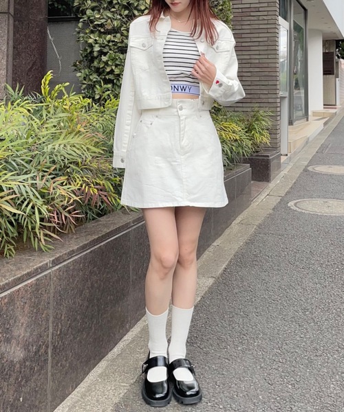 one way（ワンウェイ）の「ONWYロゴタンク / カップ付き（タンクトップ・レディース・ホワイト×ブラック/ブラック/ホワイト・FREE）」の22枚目の写真