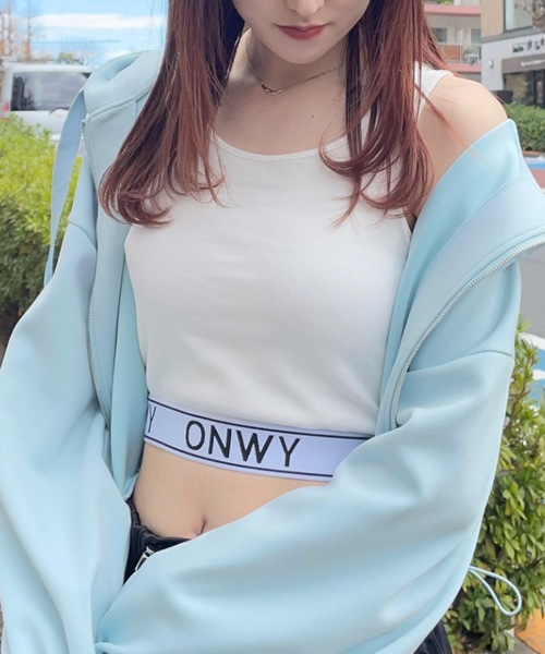 one way（ワンウェイ）の「ONWYロゴタンク / カップ付き（タンクトップ・レディース・ホワイト×ブラック/ブラック/ホワイト・FREE）」の14枚目の写真