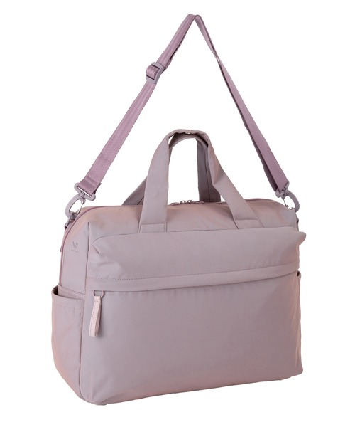 World Traveler(ワールドトラベラー)の「World Traveler/ワールドトラベラー ミラ ボストンバッグ No.17535(ボストンバッグ・メンズ・ベージュ/ピンク系1/ブラック・FREE)」の3枚目の写真