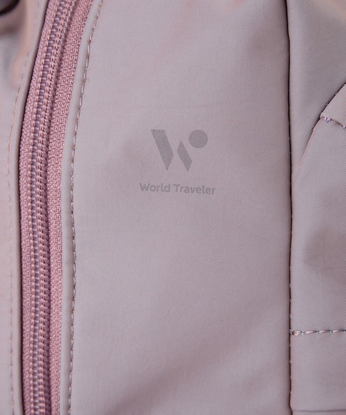 World Traveler(ワールドトラベラー)の「World Traveler/ワールドトラベラー ミラ ボストンバッグ No.17535(ボストンバッグ・メンズ・ベージュ/ピンク系1/ブラック・FREE)」の21枚目の写真