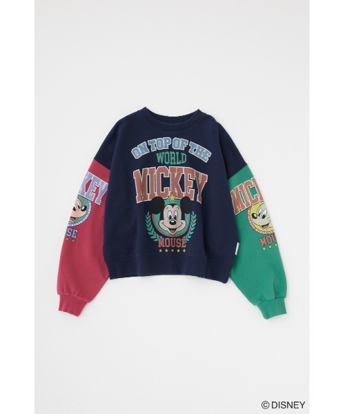 Disney SERIES CREATED by MUS(ディズニーシリーズクリエイテッドバイエムユーエス)の「MD COLOR SLVS プルオーバー / MICKEY(スウェット・レディース・ネイビー/グレー×ホワイト・FREE)」の16枚目の写真