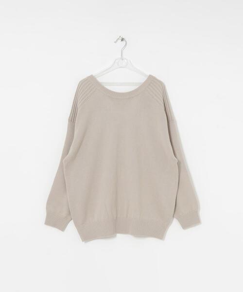 LAATO（ラート）の「2way knit（ニット/セーター・レディース・ライトグレー/ブラウン・FREE）」の2枚目の写真