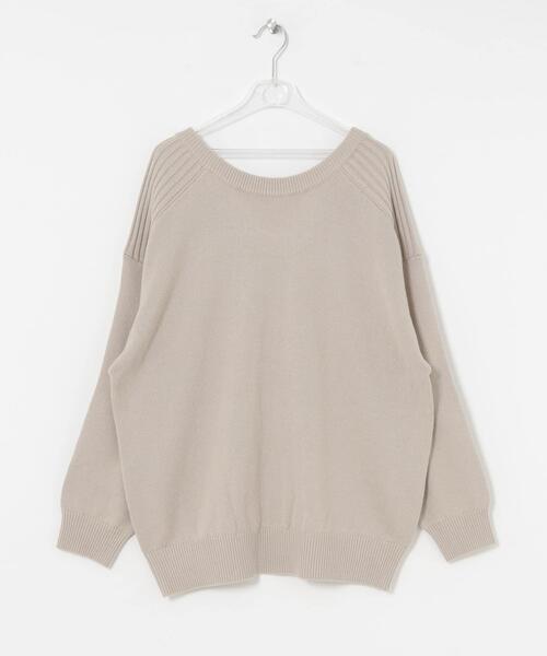 LAATO（ラート）の「2way knit（ニット/セーター・レディース・ライトグレー/ブラウン・FREE）」の9枚目の写真