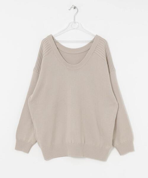 LAATO（ラート）の「2way knit（ニット/セーター・レディース・ライトグレー/ブラウン・FREE）」の8枚目の写真