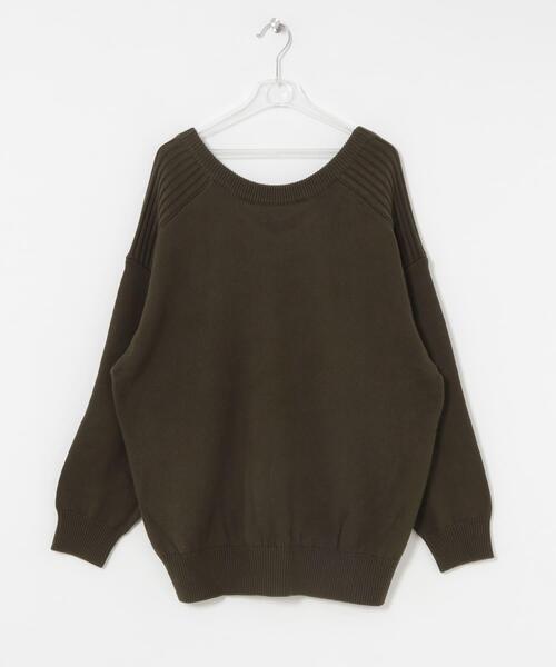 LAATO（ラート）の「2way knit（ニット/セーター・レディース・ライトグレー/ブラウン・FREE）」の4枚目の写真