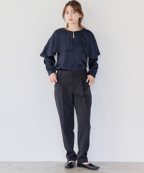 Dita Muaj.(ディータムアージュ)の「ケープ風ブラウス(シャツ/ブラウス・レディース・ナチュラル/サックスブルー/ネイビー・FREE)」の11枚目の写真