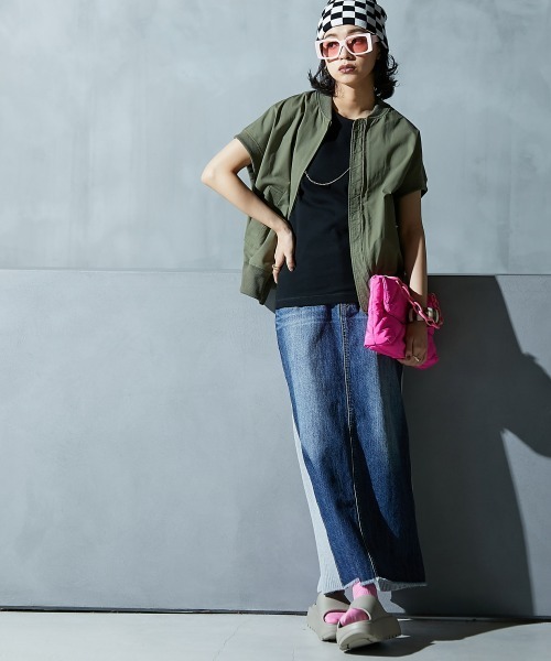 GEVS.(ジェイヴィス)の「<大きいサイズ> MA‐1ジレ GEVS.(ベスト・レディース・カーキ/ブラック・LL/3L/4L/5L/L)」の11枚目の写真