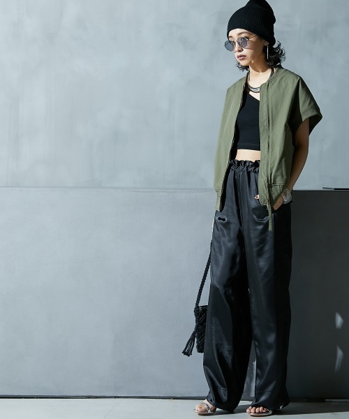 GEVS.(ジェイヴィス)の「<大きいサイズ> MA‐1ジレ GEVS.(ベスト・レディース・カーキ/ブラック・LL/3L/4L/5L/L)」の3枚目の写真