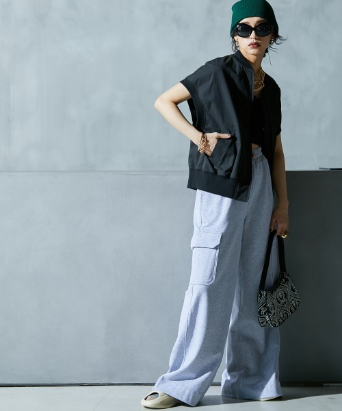 GEVS.(ジェイヴィス)の「<大きいサイズ> MA‐1ジレ GEVS.(ベスト・レディース・カーキ/ブラック・LL/3L/4L/5L/L)」の8枚目の写真