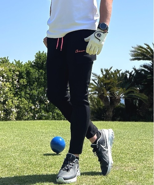 【セール】エアーポンチ素材 アンクル丈 テーパードシルエット カーゴタイプ イージーゴルフパンツ（スウェットパンツ）｜COMON GOLF（コモンゴルフ） 5,571円