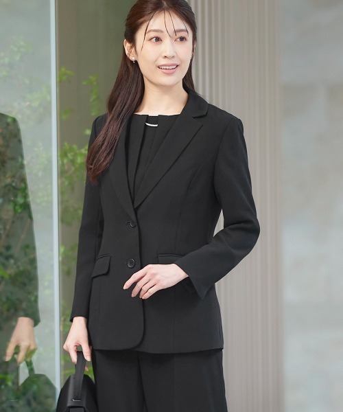 セール】【喪服・礼服】洗える防しわフォーマル3点セットスーツ