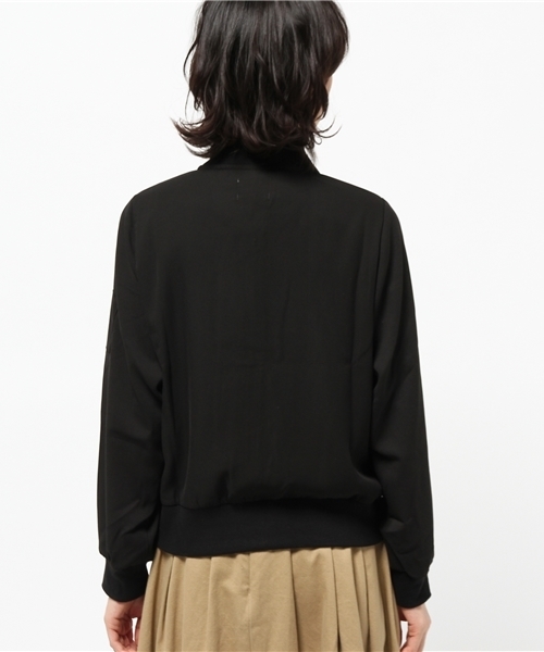 CAPRICIEUX LE'MAGE（カプリシューレマージュ）の「シフォンMA-1（ブルゾン・レディース・ホワイト/グリーン/ブラック・FREE）」の6枚目の写真