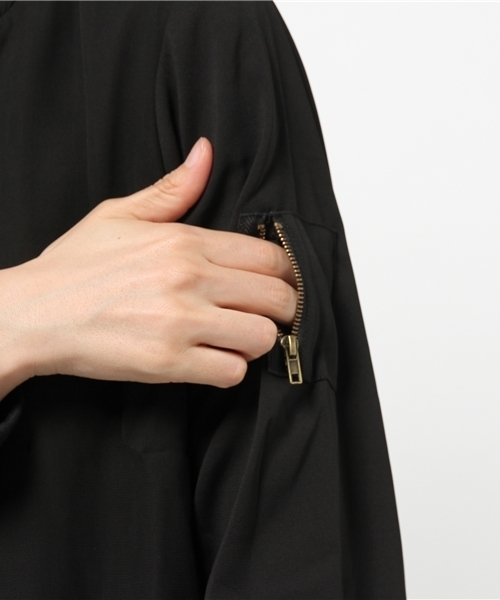 CAPRICIEUX LE'MAGE（カプリシューレマージュ）の「シフォンMA-1（ブルゾン・レディース・ホワイト/グリーン/ブラック・FREE）」の11枚目の写真