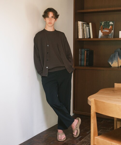 green label relaxing(グリーンレーベルリラクシング)の「WONDER CLOTH ワイド ユーティリティ―パンツ イージーパンツ -ストレッチ・接触冷感-(その他パンツ・メンズ・ブラック/ダークグレー・S/M/L/XL)」の5枚目の写真