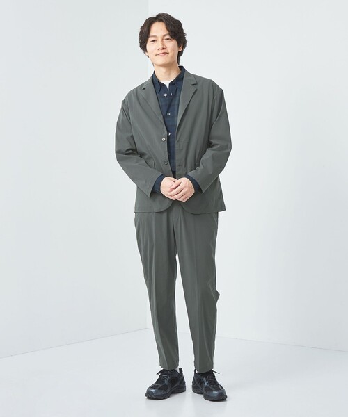 green label relaxing(グリーンレーベルリラクシング)の「WONDER CLOTH ワイド ユーティリティ―パンツ イージーパンツ -ストレッチ・接触冷感-(その他パンツ・メンズ・ブラック/ダークグレー・S/M/L/XL)」の7枚目の写真