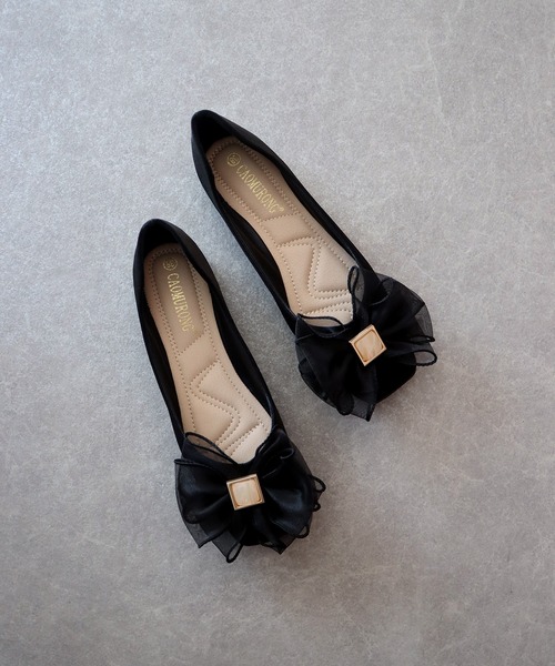 BLUEEAST(ブルーイースト)の「オーガンジーリボンパンプス(パンプス・レディース・ブラック/アイボリー・LARGE/MEDIUM)」の14枚目の写真