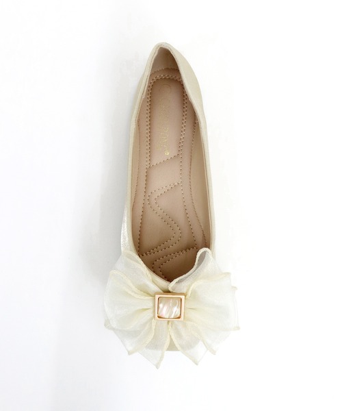 BLUEEAST(ブルーイースト)の「オーガンジーリボンパンプス(パンプス・レディース・ブラック/アイボリー・LARGE/MEDIUM)」の8枚目の写真