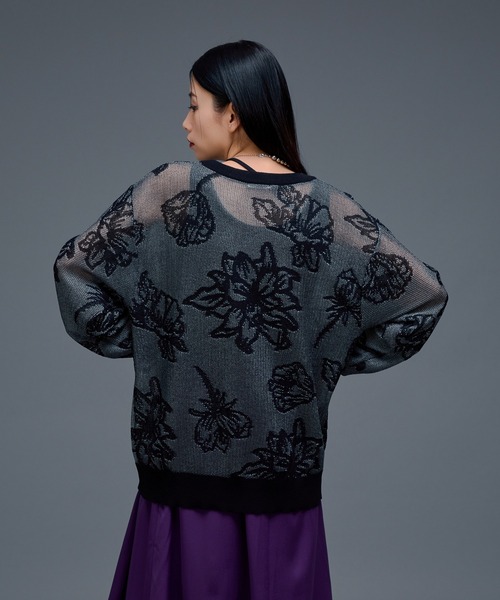 【美品】ヌメロヴェントゥーノ　モヘヤ　シアー　メッシュニット　洗える　イタリア製 美品】ヌメロヴェントゥーノ モヘヤ シアー メッシュニット