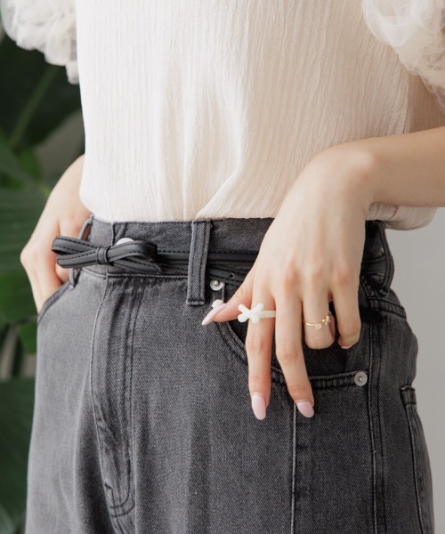 flower(フラワー)の「ジェリーリボンリング(リング・レディース・ピンク/アイボリー・FREE)」の10枚目の写真