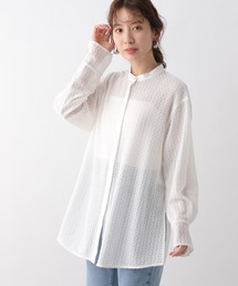 レースバンドカラーシャツ　108081