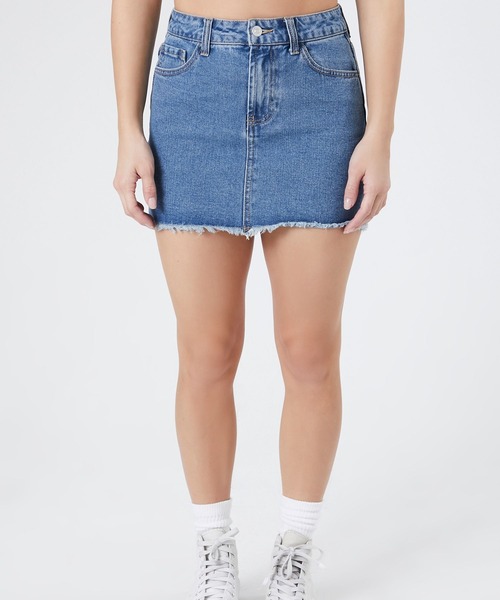FOREVER 21（フォーエバー トゥエンティーワン）の「デニムミニスカート（デニムスカート・レディース・ブルー/ライトブルー・SMALL/MEDIUM/LARGE）」の11枚目の写真