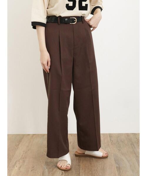 Samansa Mos2（サマンサ モスモス）の「◎スラックスパンツ（スラックス・レディース・ブラック/グレー/ベージュ/ブラウン・F）」の9枚目の写真