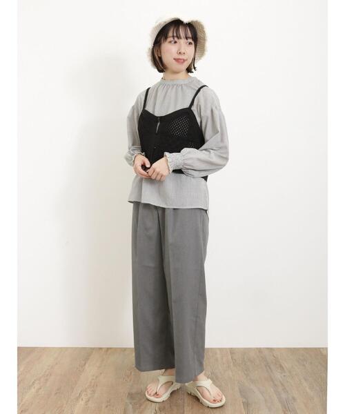 Samansa Mos2（サマンサ モスモス）の「◎スラックスパンツ（スラックス・レディース・ブラック/グレー/ベージュ/ブラウン・F）」の17枚目の写真