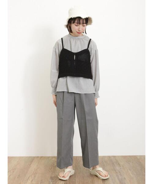 Samansa Mos2（サマンサ モスモス）の「◎スラックスパンツ（スラックス・レディース・ブラック/グレー/ベージュ/ブラウン・F）」の18枚目の写真