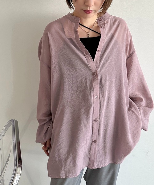 apres jour mignon(アプレジュールミニョン)の「袖ボリュームシアーシャツ【ZOZOTOWN限定アイテム】(シャツ/ブラウス・レディース・オフホワイト/グレー/グレイッシュベージュ/ブラック/ネイビー/グリーン/ピンク・X-LARGE/フリー)」の21枚目の写真