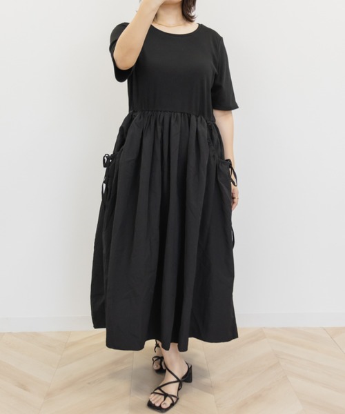 CLETTE(クレット)の「ナイロンドッキングワンピース(ワンピース・レディース・カーキ/ブラック/ネイビー・LL/3L/4L)」の20枚目の写真