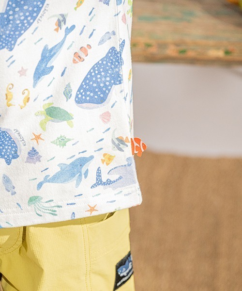 kladskap（クレードスコープ）の「海のいきもの総柄半袖Tシャツ（Tシャツ/カットソー・キッズ・サックスブルー/ホワイト・90cm/100cm/110cm/120cm/80ｃｍ/130cm）」の11枚目の写真