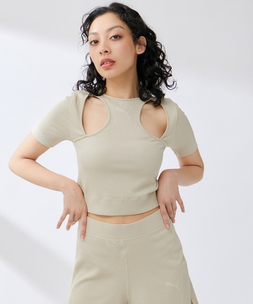 PUMA（プーマ）の「【PUMA】 DARE TO MUTED MOTION Tシャツ（Tシャツ/カットソー・レディース・イエロー系その他3/ブラウン/ベージュ系その他・M）」の15枚目の写真