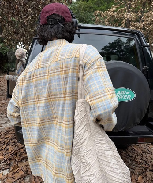 NOWLE（ノウル）の「【NOWLE】オンブレチェック ブロックチェック 長袖シャツ（シャツ/ブラウス・メンズ・ブルー/レッド/イエロー・MEDIUM/LARGE）」の12枚目の写真