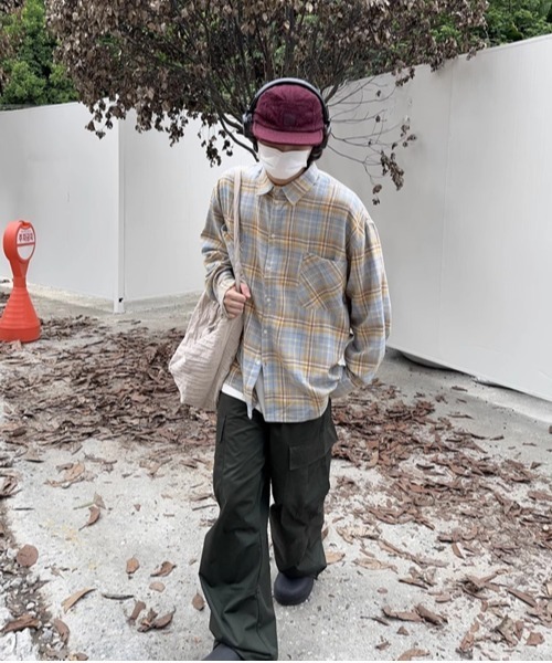 NOWLE（ノウル）の「【NOWLE】オンブレチェック ブロックチェック 長袖シャツ（シャツ/ブラウス・メンズ・ブルー/レッド/イエロー・MEDIUM/LARGE）」の10枚目の写真