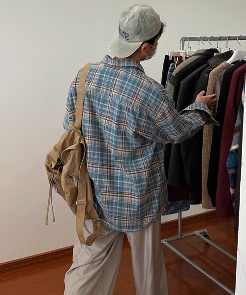 NOWLE（ノウル）の「【NOWLE】オンブレチェック ブロックチェック 長袖シャツ（シャツ/ブラウス・メンズ・ブルー/レッド/イエロー・MEDIUM/LARGE）」の9枚目の写真