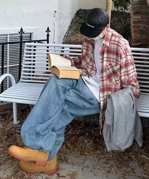 NOWLE（ノウル）の「【NOWLE】オンブレチェック ブロックチェック 長袖シャツ（シャツ/ブラウス・メンズ・ブルー/レッド/イエロー・MEDIUM/LARGE）」の17枚目の写真