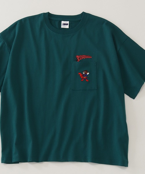 Tom＆Jerry（トムアンドジェリー）の「【Tom & Jerry/トム & ジェリー】アートワークデザイン ワイド 半袖ポケットTシャツ（Tシャツ/カットソー・レディース・グリーン/ミント/クリーム/杢グレー・L/M）」の3枚目の写真