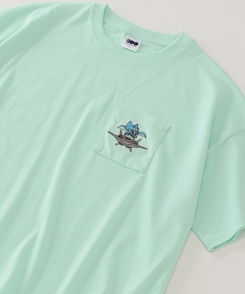 Tom＆Jerry（トムアンドジェリー）の「【Tom & Jerry/トム & ジェリー】アートワークデザイン ワイド 半袖ポケットTシャツ（Tシャツ/カットソー・レディース・グリーン/ミント/クリーム/杢グレー・L/M）」の11枚目の写真