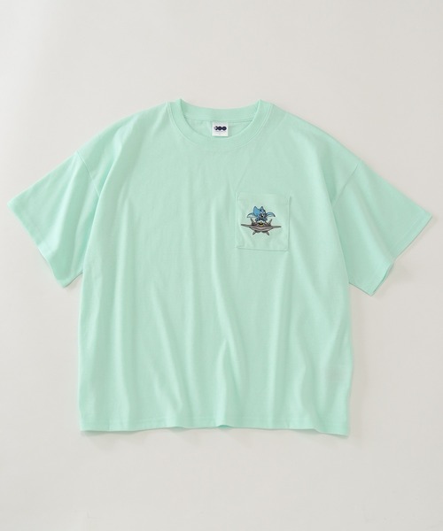 Tom＆Jerry（トムアンドジェリー）の「【Tom & Jerry/トム & ジェリー】アートワークデザイン ワイド 半袖ポケットTシャツ（Tシャツ/カットソー・レディース・グリーン/ミント/クリーム/杢グレー・L/M）」の12枚目の写真