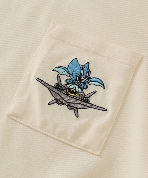 Tom＆Jerry（トムアンドジェリー）の「【Tom & Jerry/トム & ジェリー】アートワークデザイン ワイド 半袖ポケットTシャツ（Tシャツ/カットソー・レディース・グリーン/ミント/クリーム/杢グレー・L/M）」の18枚目の写真