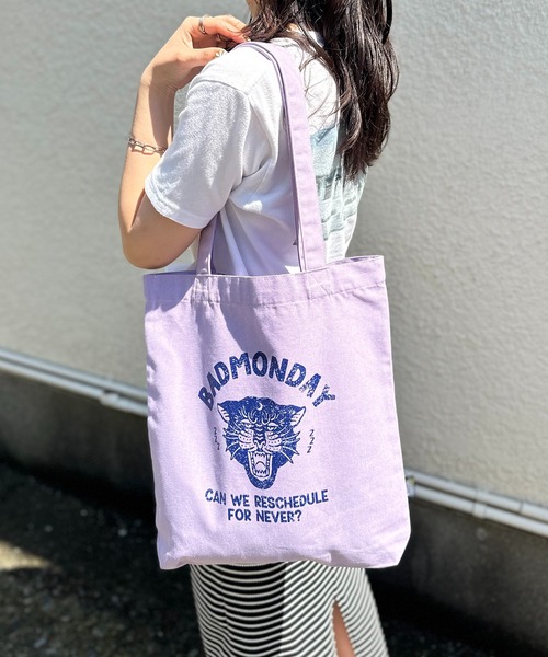 mi via loca（ミヴィアロカ）の「RECYCLED SOFT FABRIC パンサートートバッグ（トートバッグ・レディース・パープル/ホワイト系その他/グレー/アイボリー・FREE）」の10枚目の写真