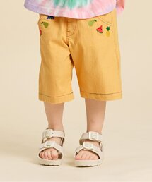 フルーツ刺繍入りストレッチパンツ
