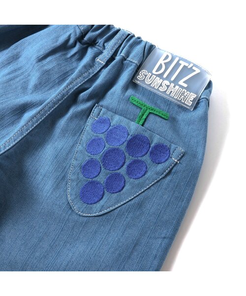 BIT'Z(ビッツ)の「フルーツ刺繍入りストレッチパンツ(その他パンツ・キッズ・マスタード/サックスブルー・120/110/100/95/90/80)」の3枚目の写真