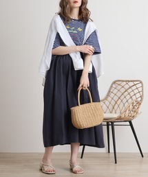 EMAGO ロゴ刺繍ワンピース