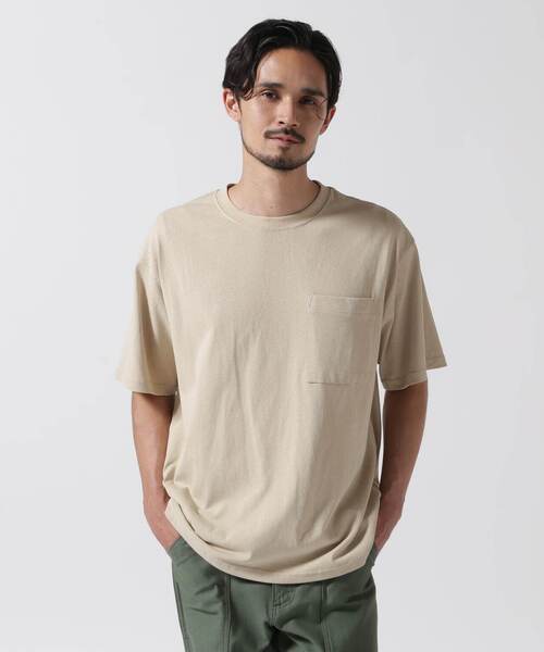 BEAVER（ビーバー）の「BAEXFATE/べクスフェイト　 防汚機能天竺カット（Tシャツ/カットソー・メンズ・ホワイト/チャコールグレー/ベージュ/パープル・XL/M/L）」の9枚目の写真