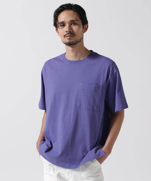 BEAVER（ビーバー）の「BAEXFATE/べクスフェイト　 防汚機能天竺カット（Tシャツ/カットソー・メンズ・ホワイト/チャコールグレー/ベージュ/パープル・XL/M/L）」の12枚目の写真