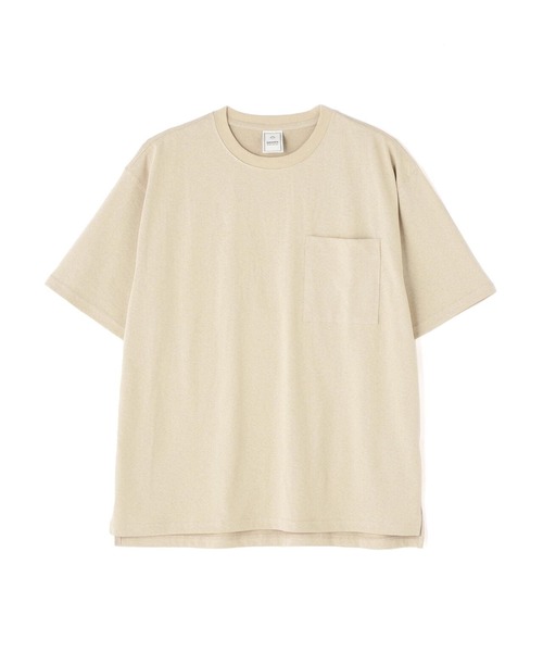 BEAVER（ビーバー）の「BAEXFATE/べクスフェイト　 防汚機能天竺カット（Tシャツ/カットソー・メンズ・ホワイト/チャコールグレー/ベージュ/パープル・XL/M/L）」の4枚目の写真